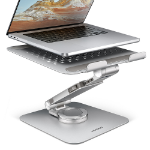 Axagon STND-LR Aluminum stand with 360° rotation for laptops 10"–17.3". Adjustable height and angle.