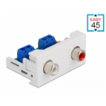 DeLOCK Easy 45 Module 2 x RCA female port 22.5 x 45 mm