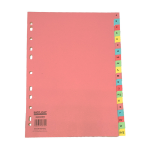 CTS Wholesale Subject Divider A4 20 Part A-Z Pastel