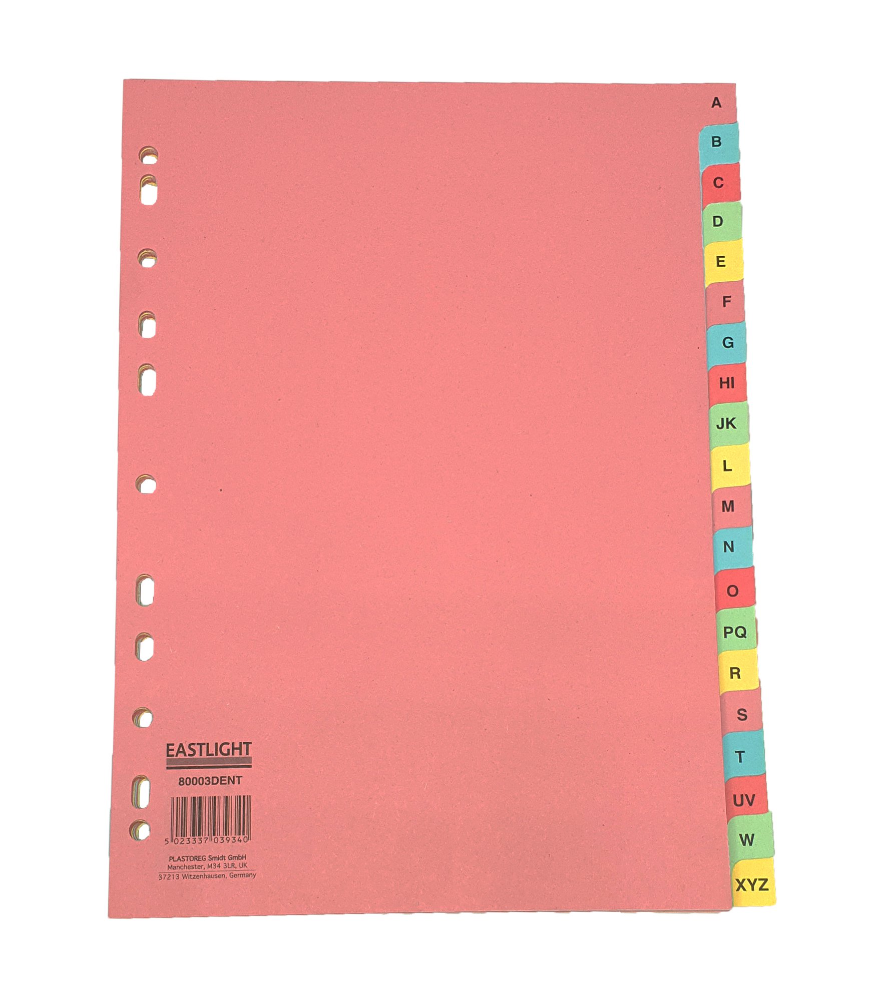 CTS Wholesale Subject Divider A4 20 Part A-Z Pastel