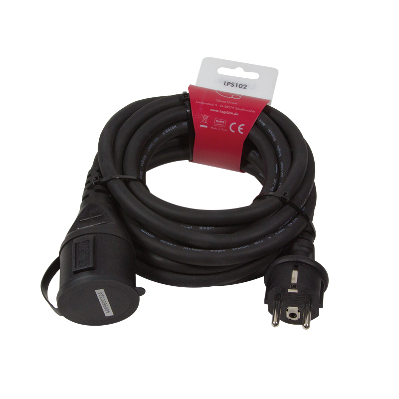 Image of LogiLink 5m 2xSchuko Black