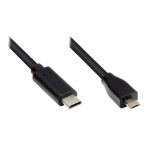 Alcasa GC-M0124 USB cable 3 m USB Type-C Micro USB Type-B Black