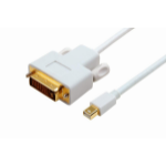 Microconnect MDPDVI2 video cable adapter 2 m DVI-D mini DisplayPort White