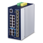 PLANET IP30 Industrial L3 8-Port Managed Gigabit Ethernet (10/100/1000) Blue, White