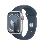 Apple Watch Series 9 45 mm Digital 396 x 484 pixels Touchscreen 4G Silver Wi-Fi GPS (satellite)