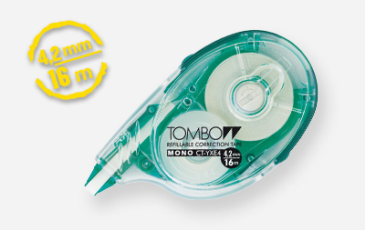 Image of Tombow Mono YXE correction tape 16 m Green, Transparent, White