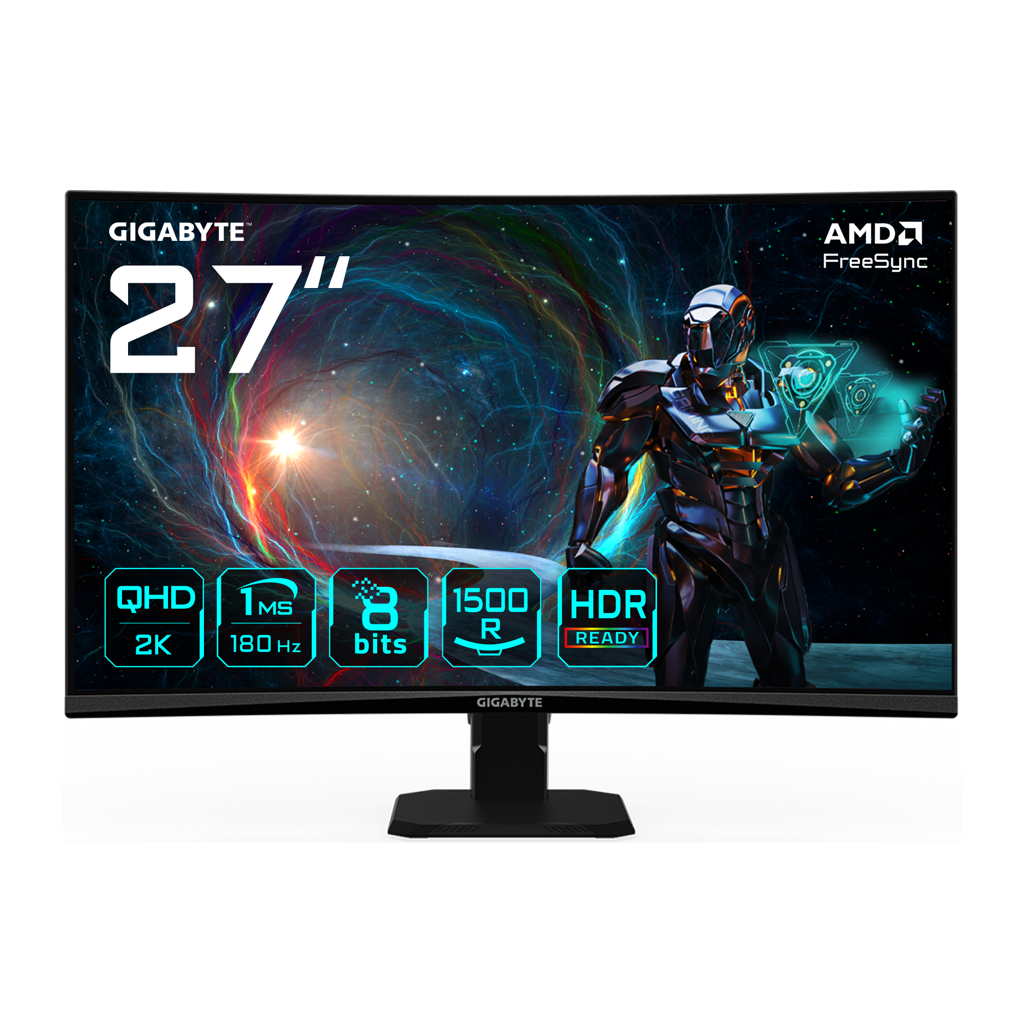 Gigabyte Gs27qca 27" Qhd Curved Gaming Monitor - 2560 X 1440. 180
