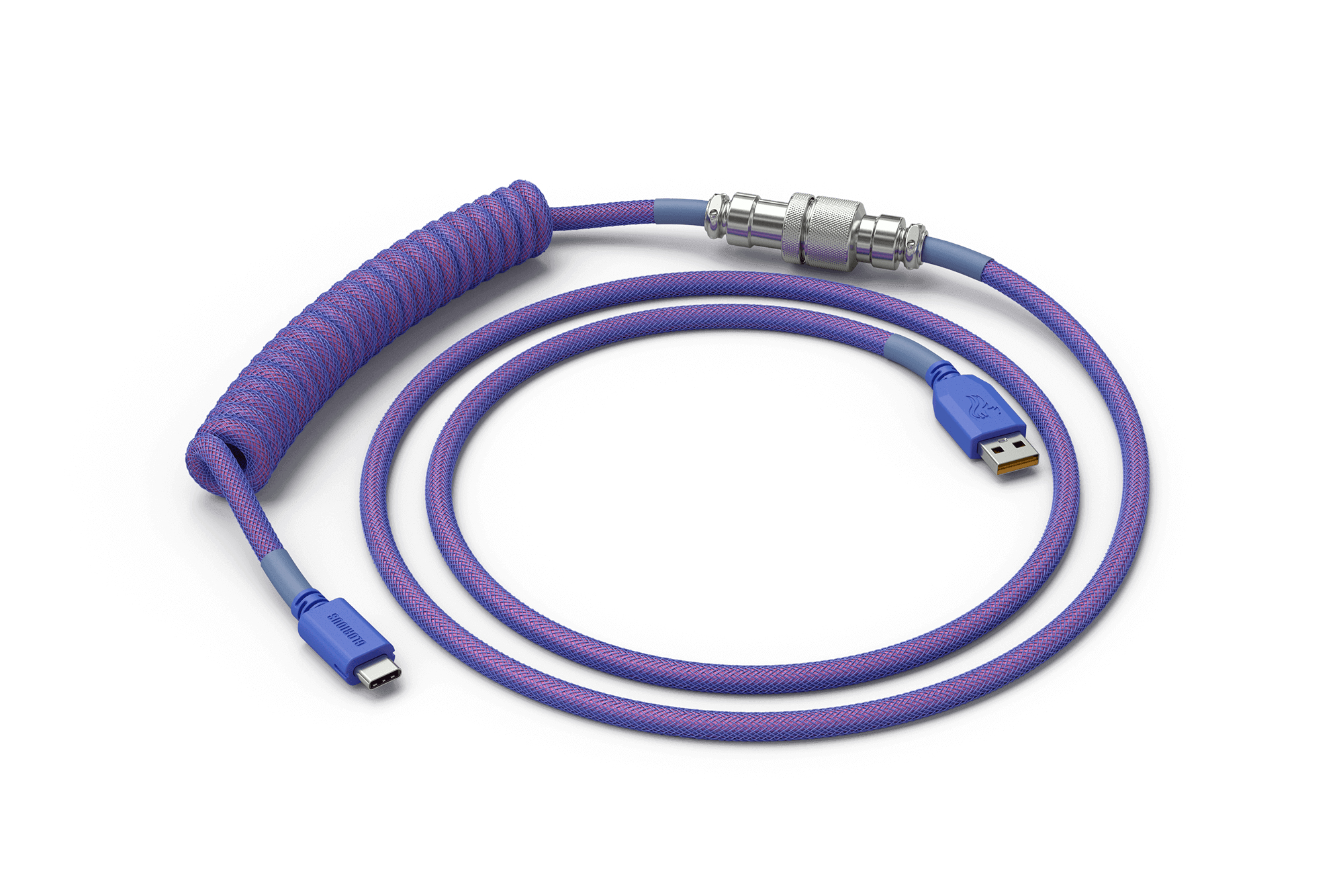 GLO-CBL-COIL-NEBULA GLORIOUS PC GAMING RACE Coiled Cable USB-C to USB-A - Purple (GLO-CBL-COIL-NEBULA)