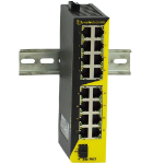 Brainboxes SW-7617 network switch Unmanaged Fast Ethernet (10/100) DIN rail Black, Yellow