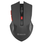 DFN MOUSE DEFENDER ACCURA MM-275 RF BLACK & RED OPTICAL 1600DPI 6P