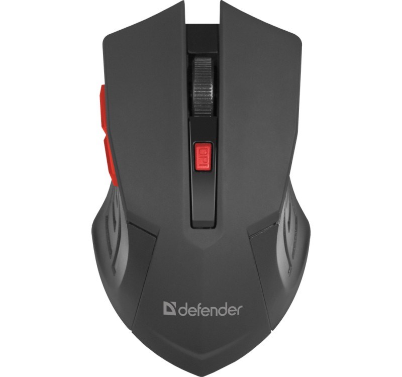 DFN MOUSE DEFENDER ACCURA MM-275 RF BLACK & RED OPTICAL 1600DPI 6P