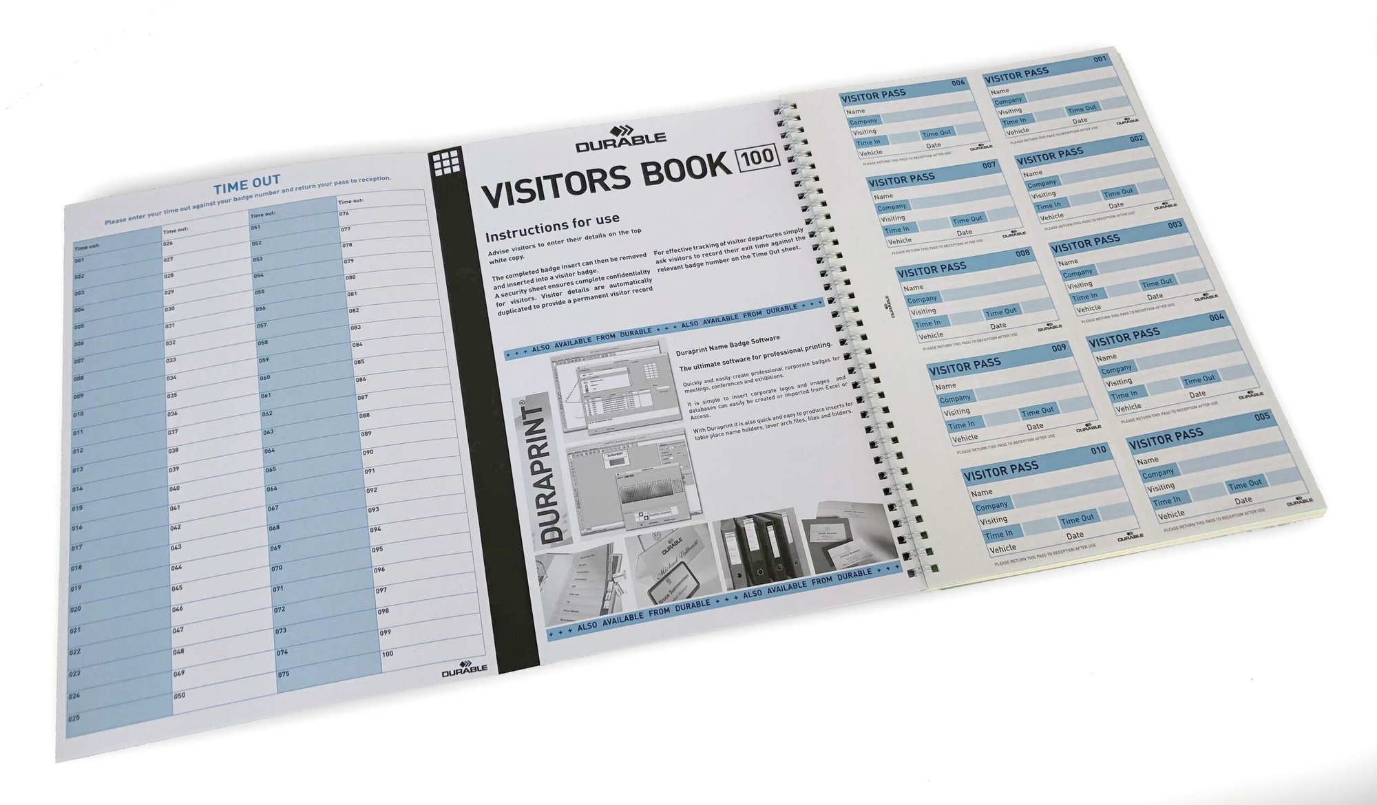 Durable Visitor Book 100 Refill Pack