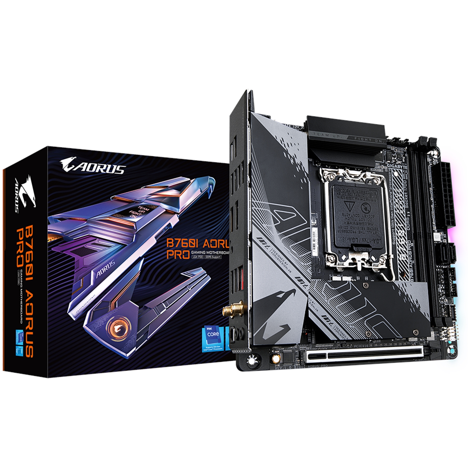 Image of Gigabyte B760I AORUS PRO DDR5 Motherboard, Intel Socket 1700, 1x...