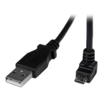 StarTech.com 2m Micro USB Cable - A to Down Angle Micro B USBAUB2MD