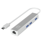 LevelOne Gigabit USB-C Network Adapter with USB Hub