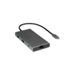 VALUE 12.99.1139 laptop dock & poortreplicator Bedraad USB 3.2 Gen 1 (3.1 Gen 1) Type-C Zwart, Grijs