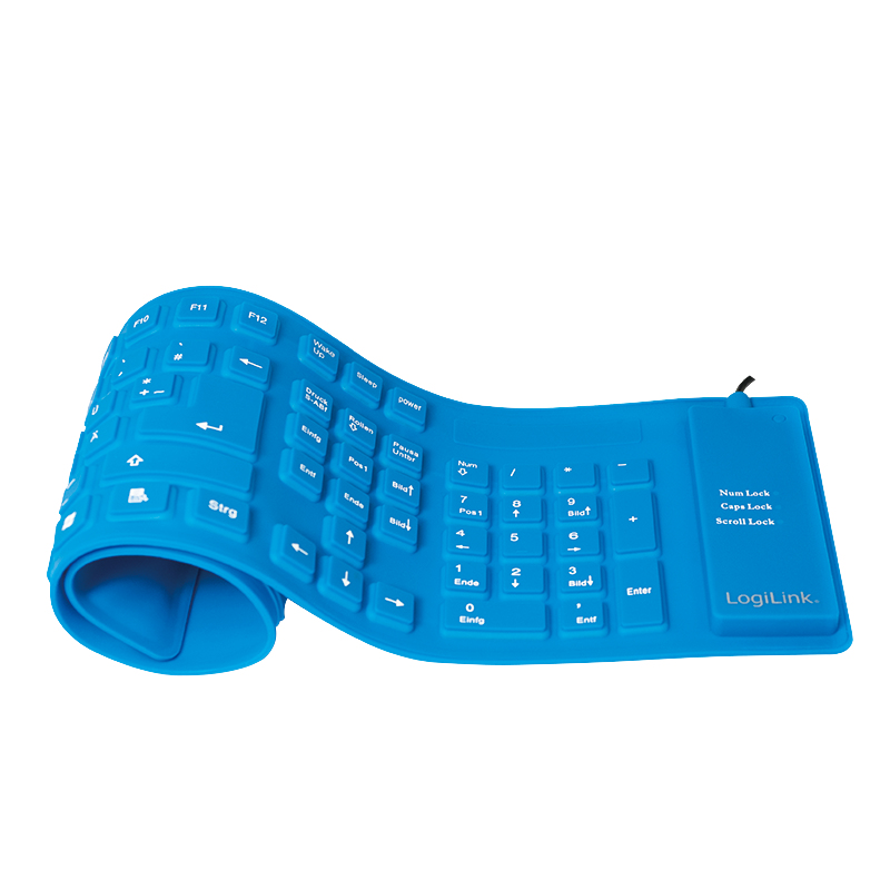 Image of LogiLink ID0035A keyboard USB QWERTZ German Blue