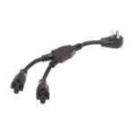 Tripp Lite P024-001-15D-2 power cable Black 11.8" (0.3 m) NEMA 5-15P 2 x NEMA 5-15R