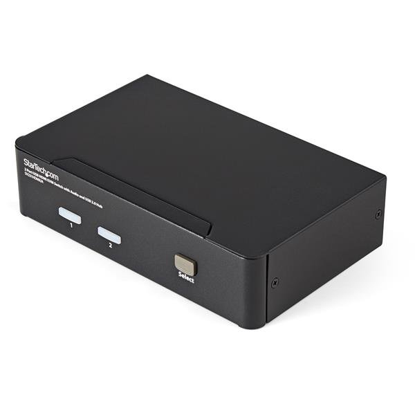Image of StarTech.com 2 Port USB HDMI KVM Switch with Audio and USB 2.0 Hub