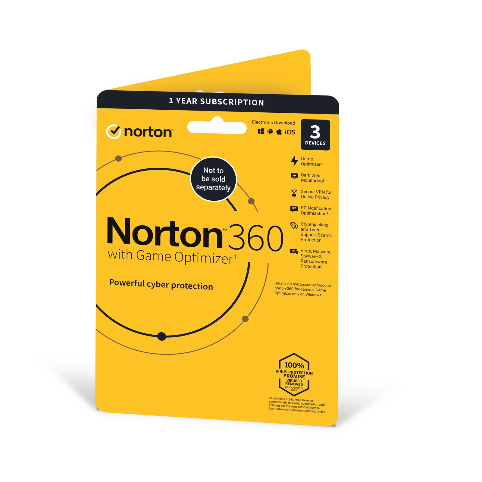 Image of NortonLifeLock 360 Soft Box with Game Optimiser 1x 3 Device 1 Year...