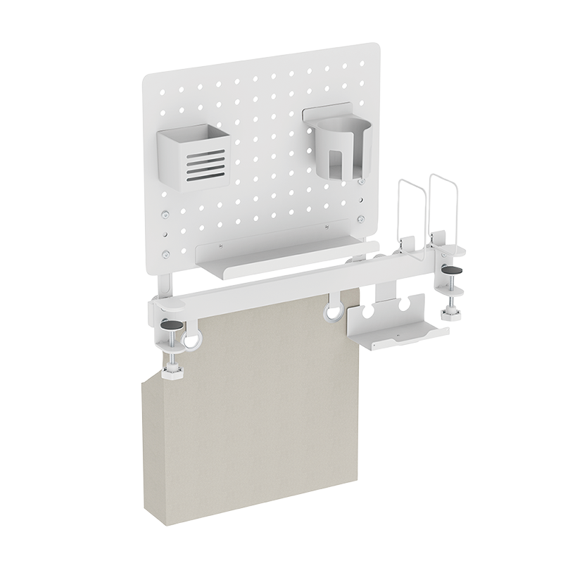LogiLink Pegboard Office Rail Storage System, white