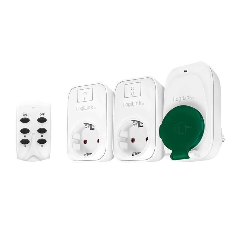 Image of LogiLink EC0009 power plug adapter Type F Green, White