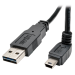 Tripp Lite UR030-003-DNB USB cable 35.8" (0.91 m) USB 2.0 USB A Mini-USB B Black