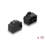 DeLOCK Dust Cover for RJ45 jack 10 pieces silicone black