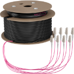 EFB Elektronik O8322S180OM4 InfiniBand en Glasvezelkabel 180 m 8x LC U-DQ(ZN) BH Beige, Zwart, Magenta