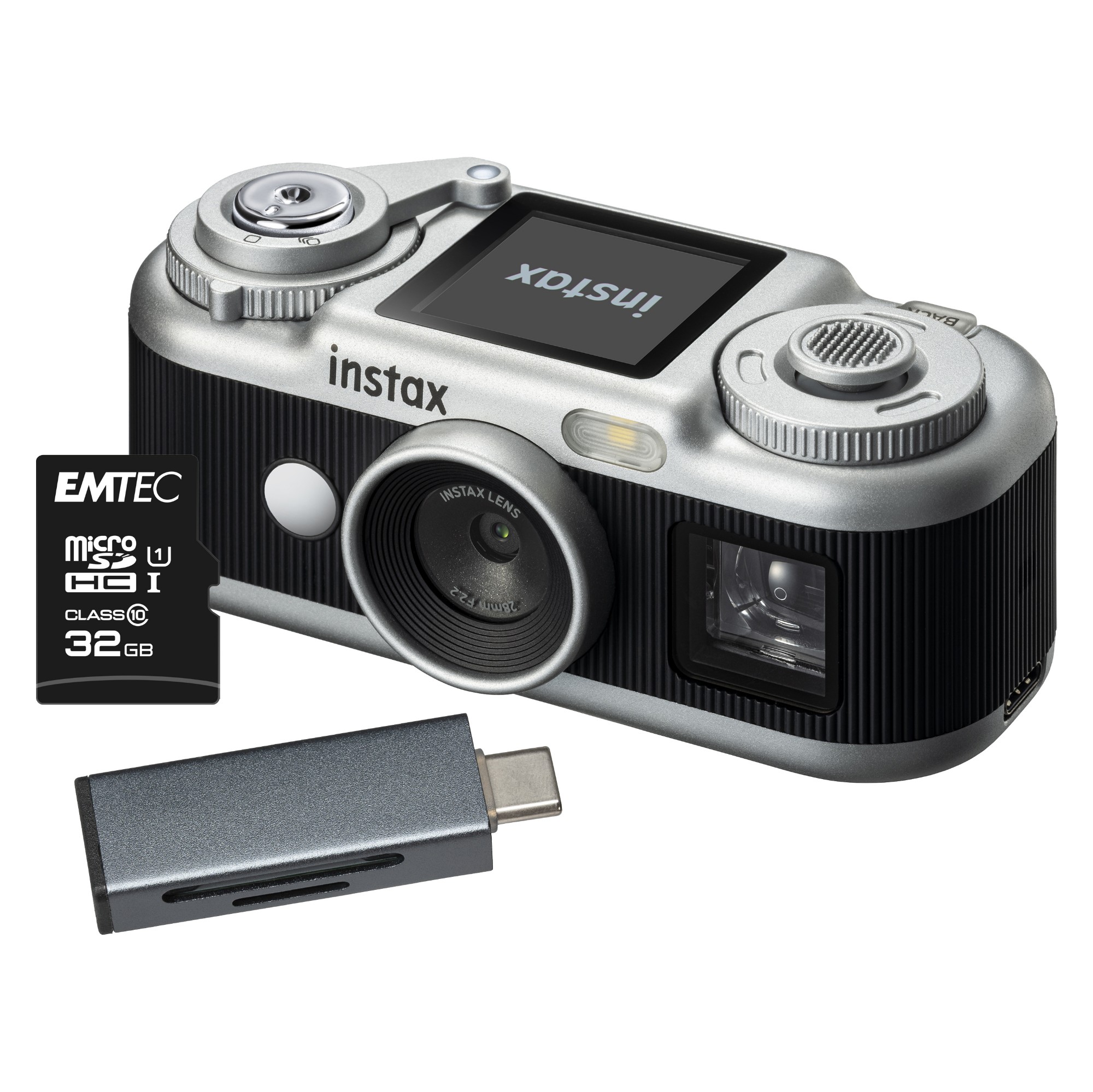 Fujifilm Instax PAL 2 Digital Camera - Black - Camera + 32GB MicroSD (16979526+32RDR)