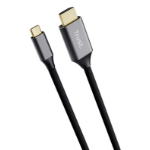 Trust 25630 cable gender changer USB-C HDMI Black, Silver