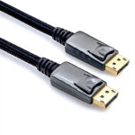 ROLINE 11.04.5881 DisplayPort cable 2 m Black, Metallic