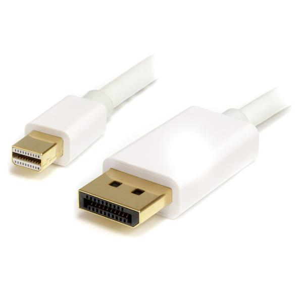 StarTech.com Cable de 1m Mini DisplayPort a DisplayPort 1.2 - Cable Adaptador Mini DisplayPort a DisplayPort 4K x 2K UHD - Cable para Monitor Mini DP a DP - Blanco