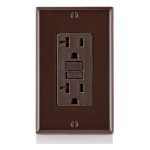 Leviton GFNT2 socket-outlet NEMA 5-20R Brown