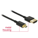 DeLOCK 85119 HDMI kabel 0,25 m HDMI Type A (Standaard) HDMI Type D (Micro) Zwart