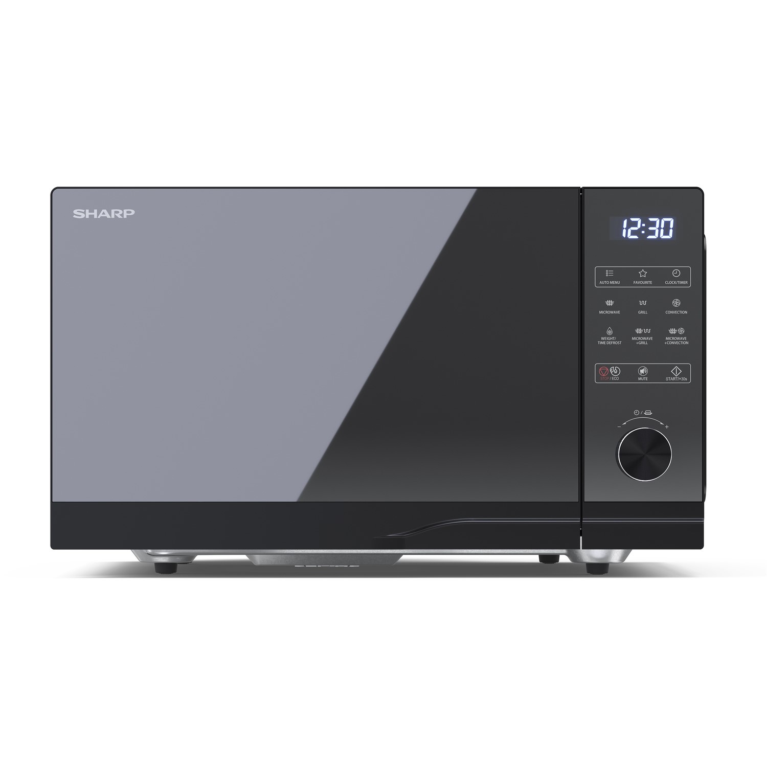 Photos - Other for Computer Sharp 25L 900W Digital Combination Flatbed Microwave - Black YC-GC52BU-B 