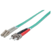 Intellinet Fiber Optic Patch Cable, OM3, ST/LC, 10m, Aqua, Duplex, Multimode, 50/125 µm, LSZH, Fibre, Lifetime Warranty, Polybag