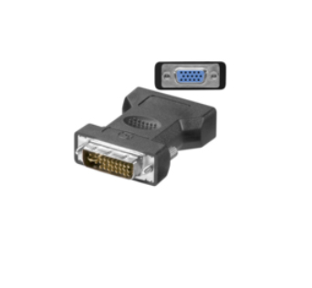 Image of Microconnect MONAJ cable gender changer DVI-I 24+5Pin HD15 Black