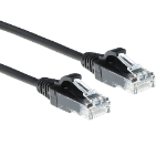 ACT Zwarte 5 meter LSZH U/UTP CAT6 datacenter slimline patchkabel snagless met RJ45 connectoren
