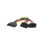 Lanberg CA-SASA-10CU-0015 SATA cable 0.15 m SATA 15-pin 2 x SATA 15-pin Black, Red, Yellow