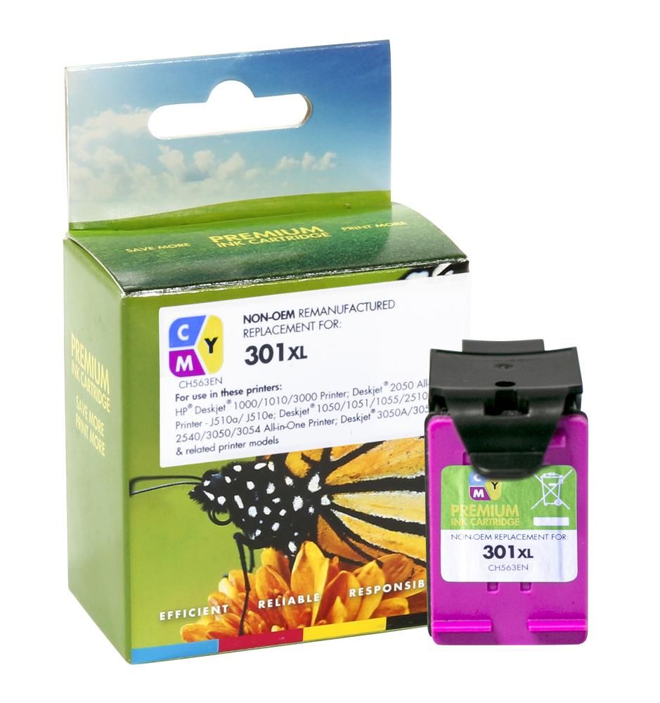 Refilled HP 301XL Colour Ink Cartridge
