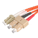 Cablenet 2m OM1 62.5/125 LC-SC Duplex Orange LSOH Fibre Patch Lead