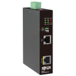 Tripp Lite NPOEI-60W-1G Industrial Gigabit Ethernet PoE injector, 60W PoE++, 802.3bt, Midspan, -40℃ to +75℃, IP30 housing, Dual 24-57VDC , DIN rail, 1 Port