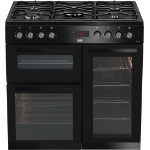 Beko KDVF90K 90cm Double Oven Range Cooker with 5 Burner Gas Hob