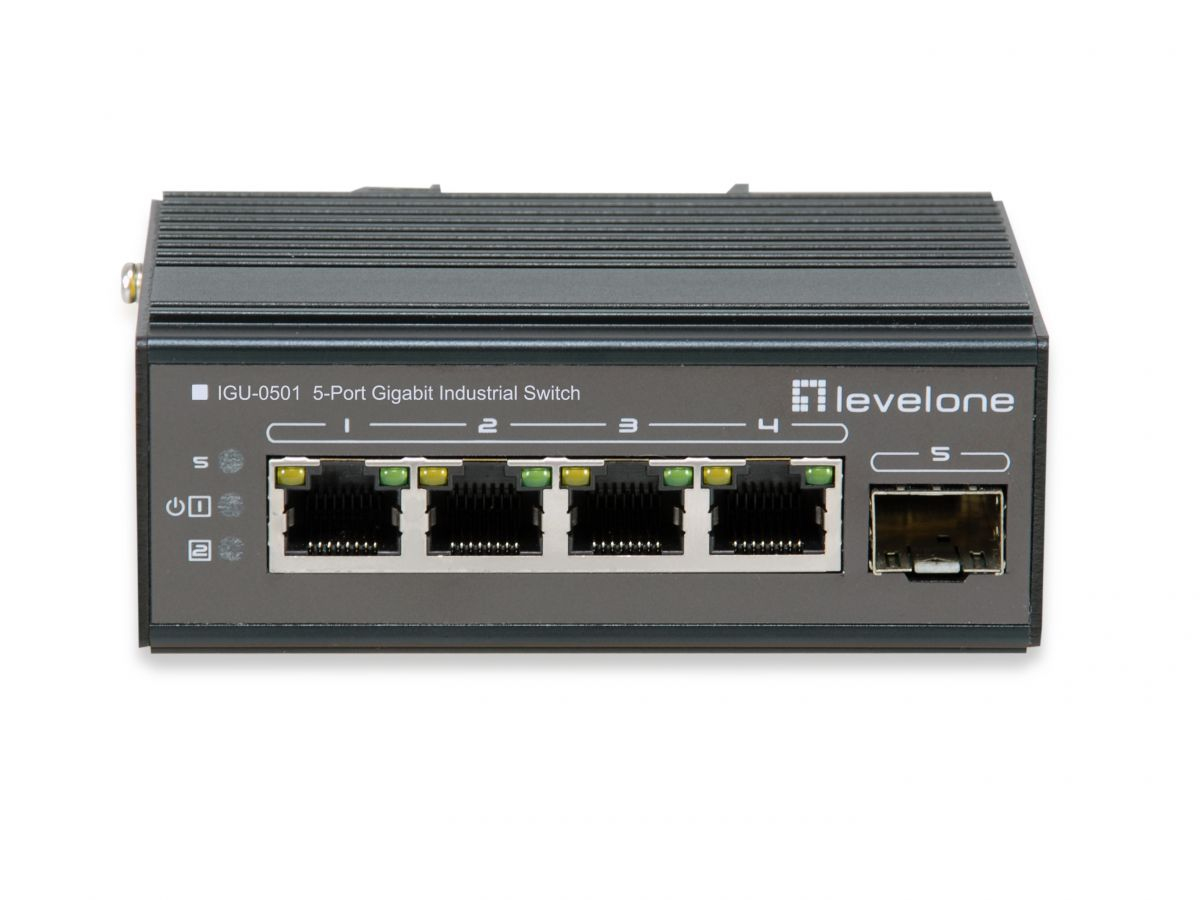 LevelOne IGU-0501 network switch Gigabit Ethernet (10/100/1000) Black