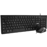 InLine Keyboard & Mouse Set USB Cable German layout optical 1200dpi black