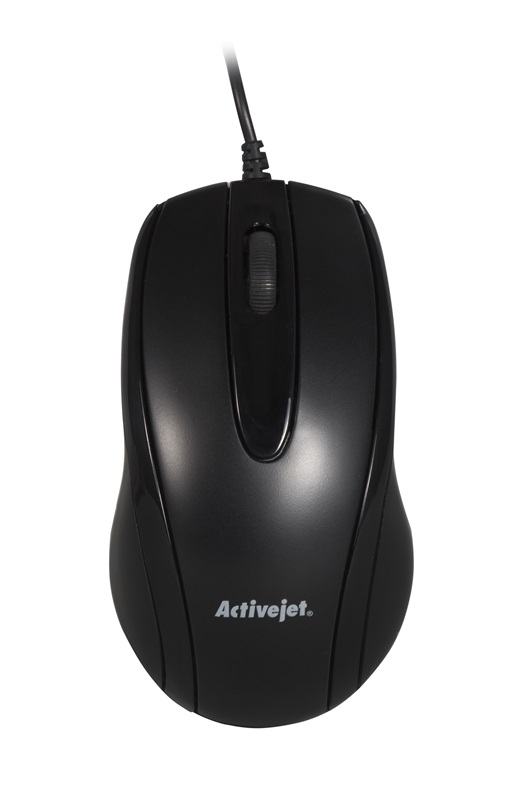 Activejet AMY-083 Wired computer mouse (optical; 1000 DPI; black)
