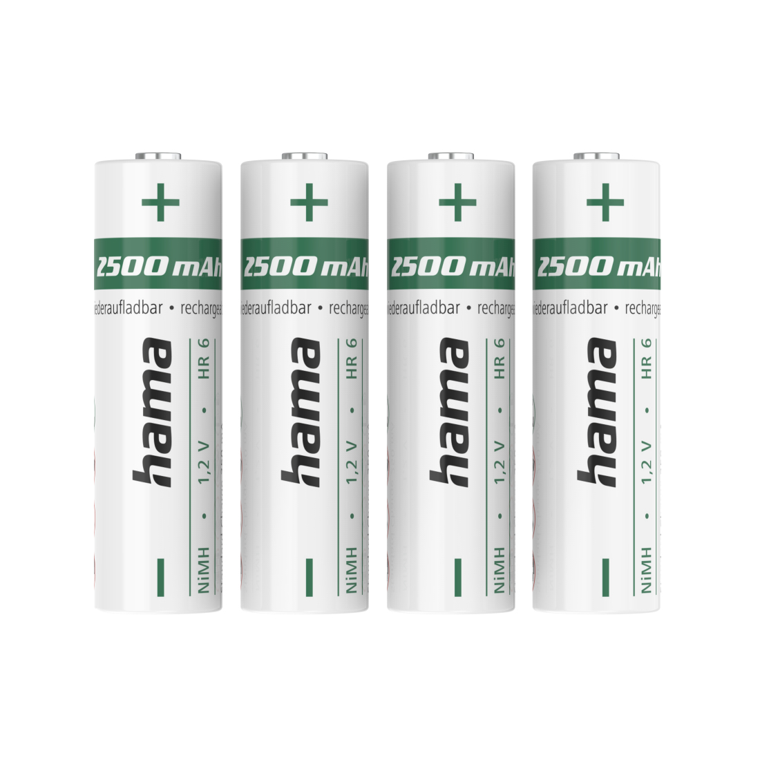 Hama Nimh Rechargeable Batteries. Aa Mignon. 2500 Mah. 1.2 V. 4 Pcs
