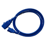 Cablenet Secure Locking Lead 2m Blue 16AWG 1 x IEC C14 x IEC C13 (PK 6)