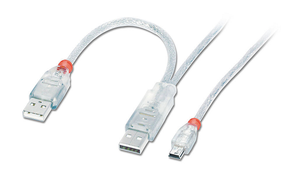 Lindy USB 2.0 Dual Power Cable, 2m